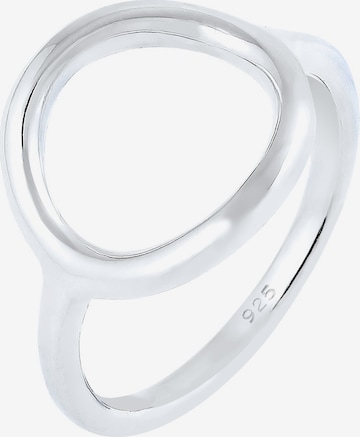 ELLI Ring 'Kreis' in Silver: front