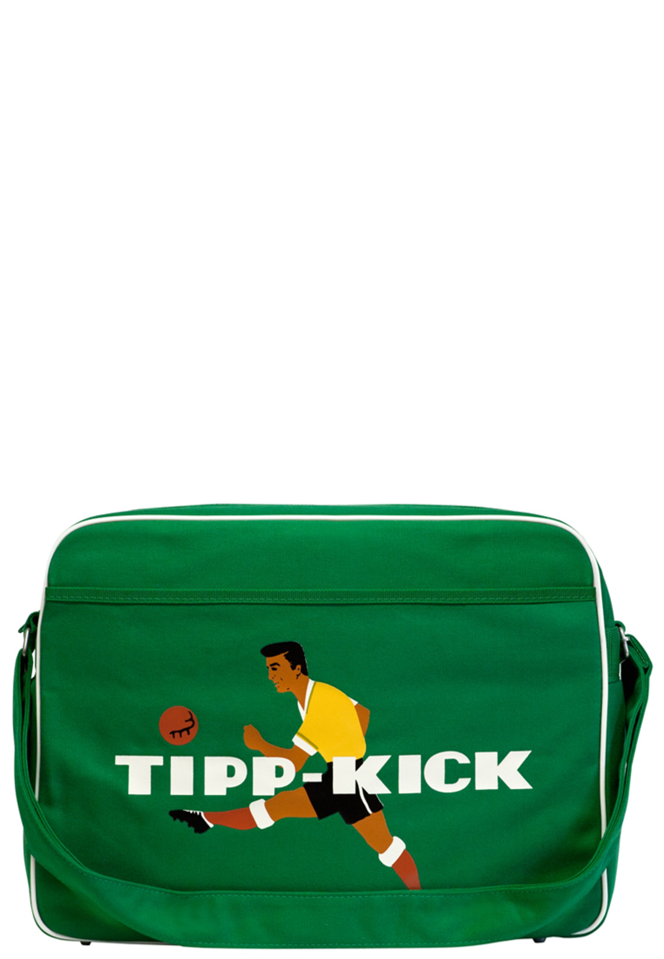 LOGOSHIRT Tasche 'Tipp Kick' in Grün: Vorderseite