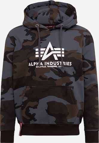 ALPHA INDUSTRIES Μπλούζα φούτερ σε μαύρο: μπροστά