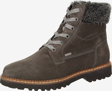 SIOUX Lace-Up Ankle Boots 'Velisca' in Grey: front