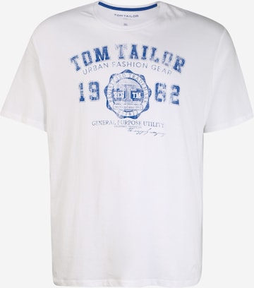 TOM TAILOR Men + Tričko – bílá: přední strana