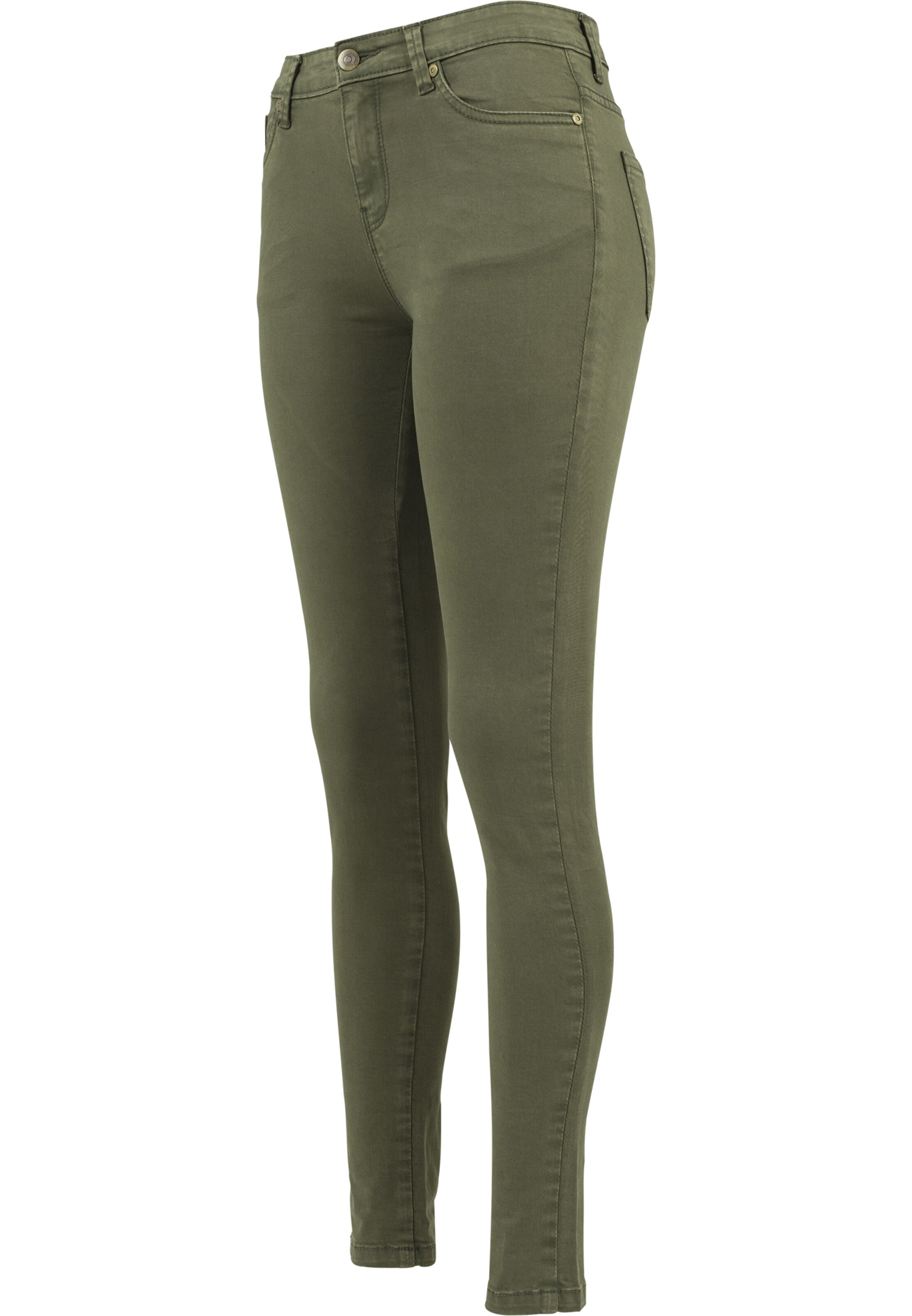 Urban Classics Skinny Kalhoty – zelená
