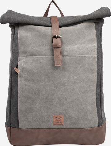 Iriedaily - Mochila en gris: frente