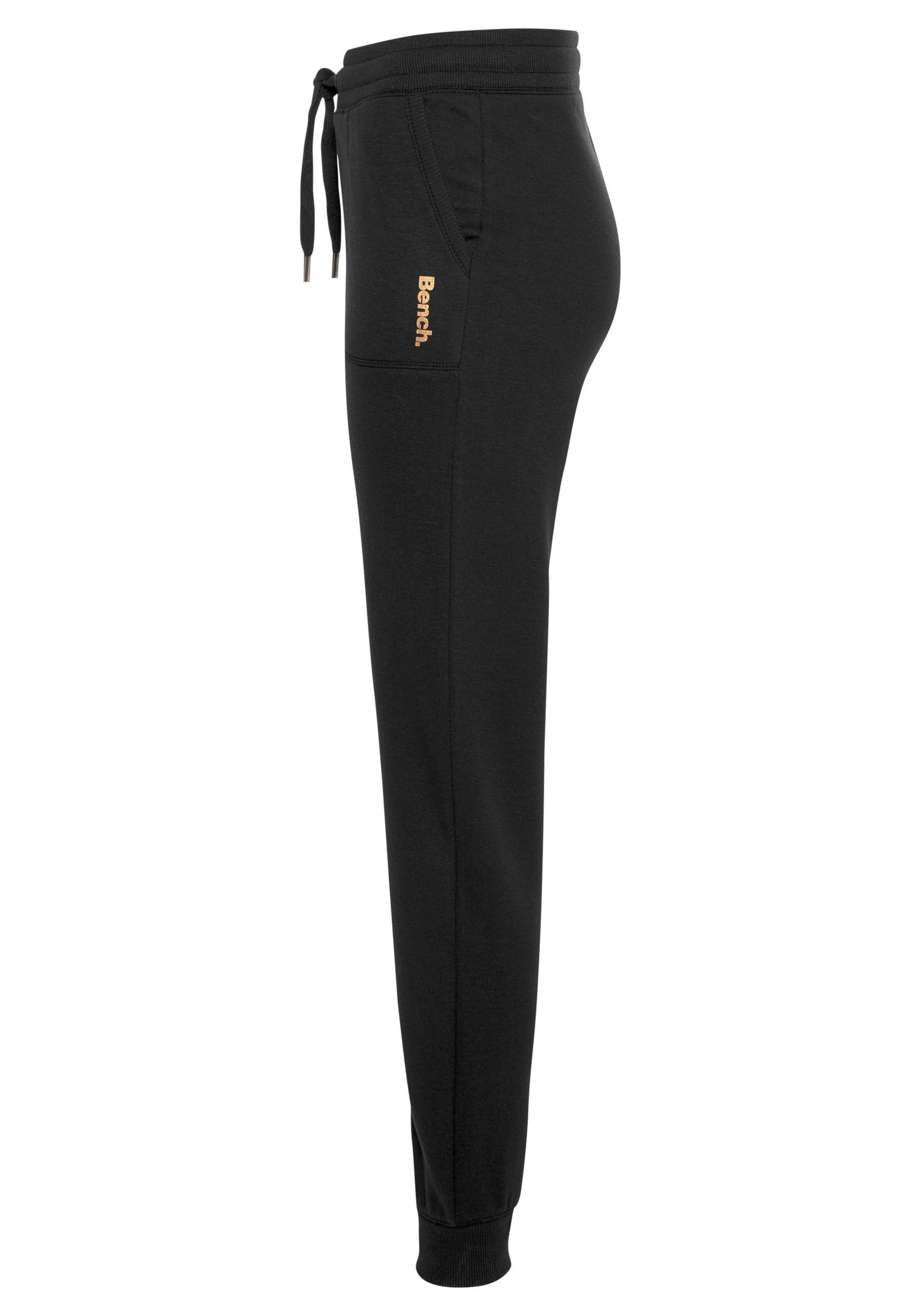 BENCH Tapered Loungehose in Schwarz
