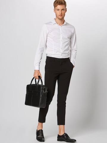 Lindbergh Slim fit Pleated Pants 'Club pants' in Black