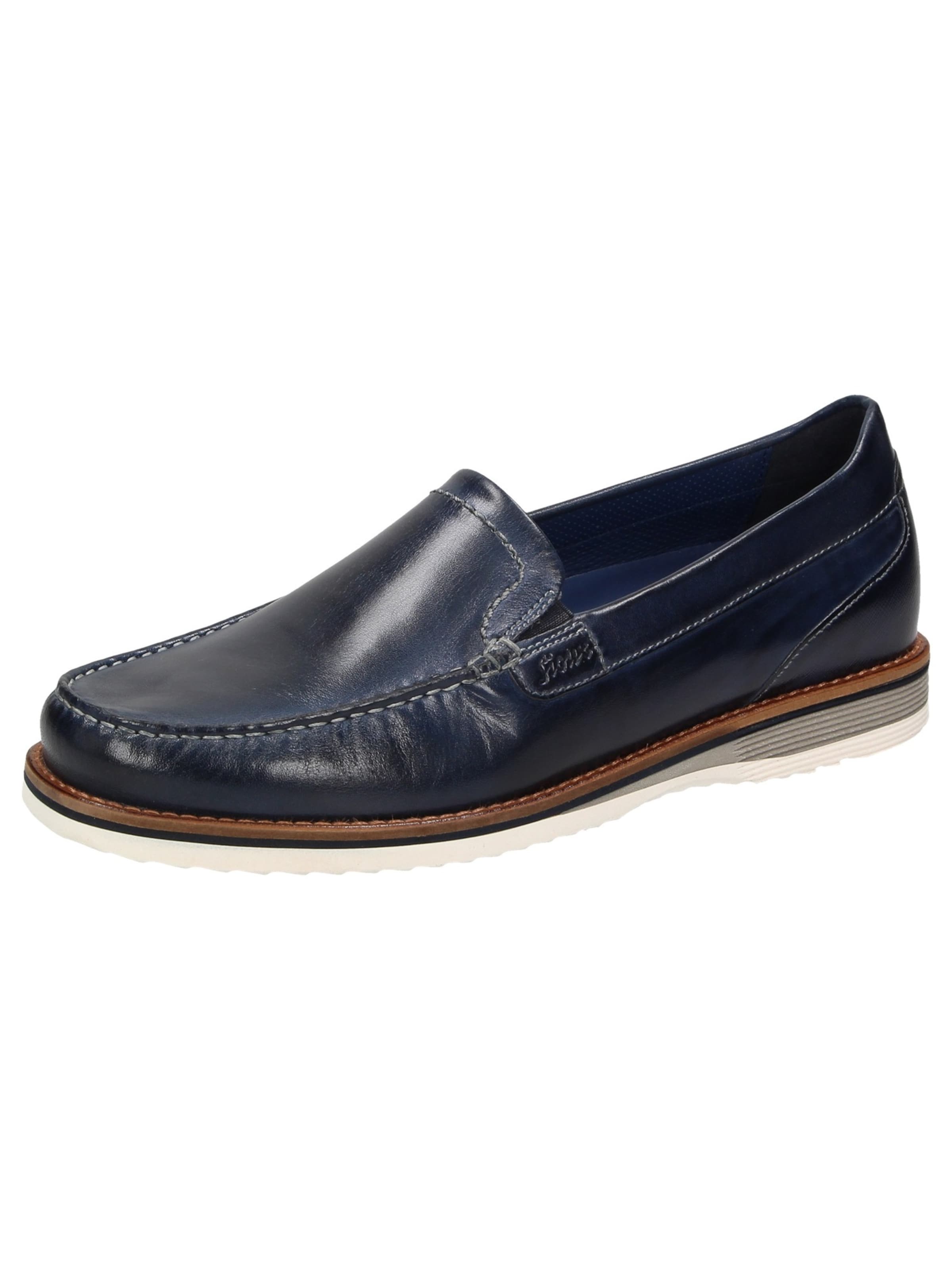 SIOUX - Mocassins 'Giumelo-703' in de kleur Navy