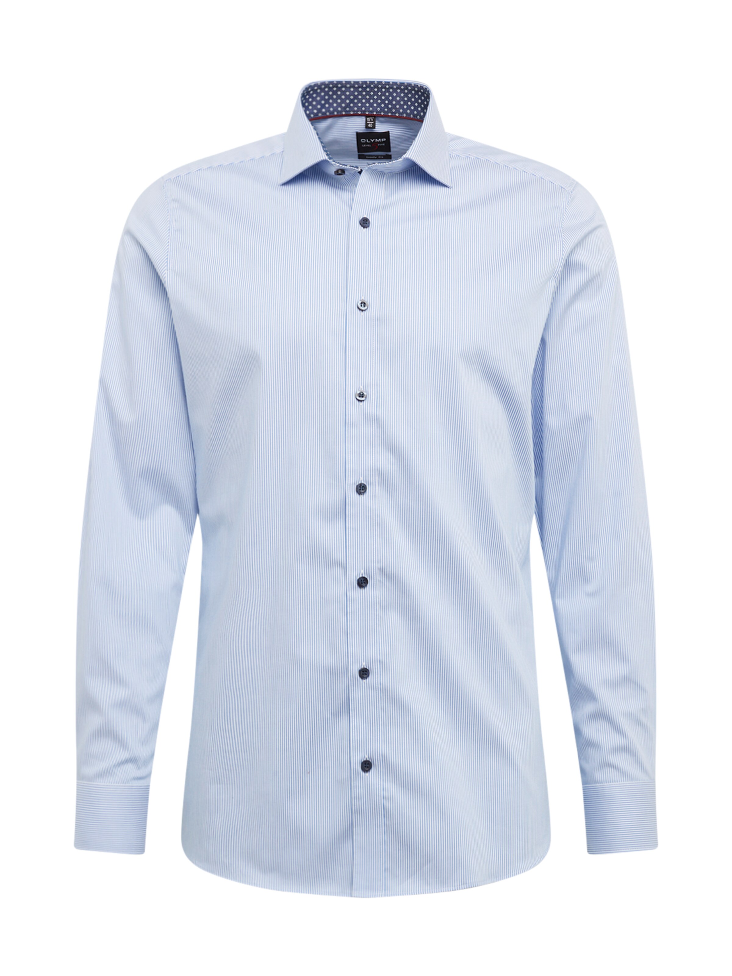 OLYMP - Zakelijk overhemd 'Level 5 Streifen' in de kleur Navy