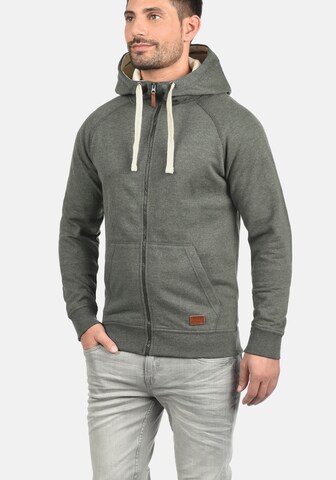 BLEND Zip-Up Hoodie 'Speedy' in Grey: front