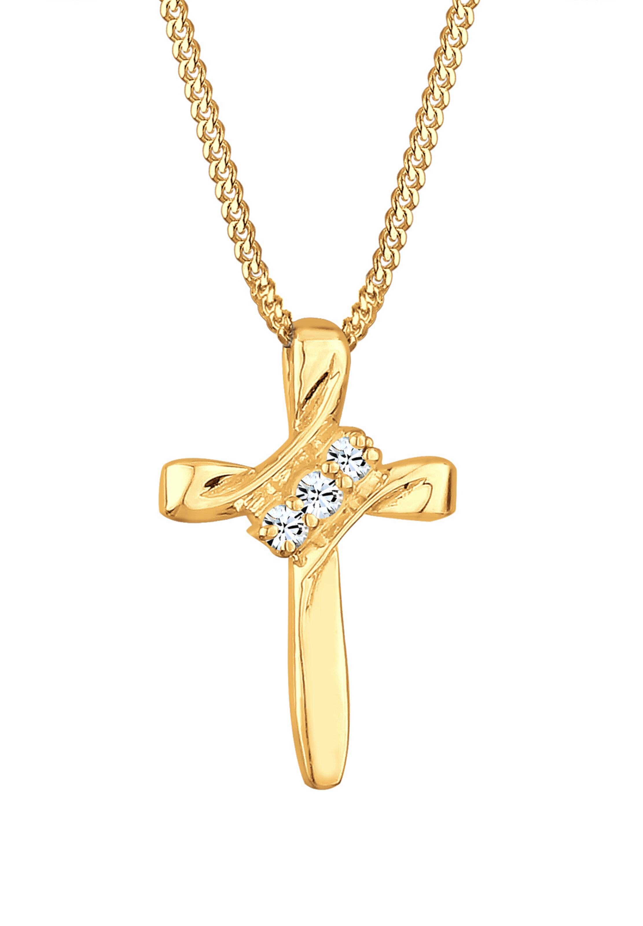 ELLI Kette 'Kreuz' in Gold