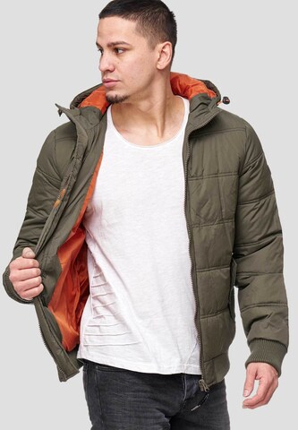 INDICODE JEANS Winter Jacket 'Adrian ZA' in Green