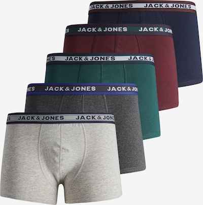 JACK & JONES Boxershorts 'Oliver' in de kleur Navy / Grijs / Donkergroen / Wijnrood, Productweergave