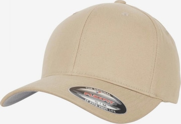 Casquette Flexfit en beige : devant