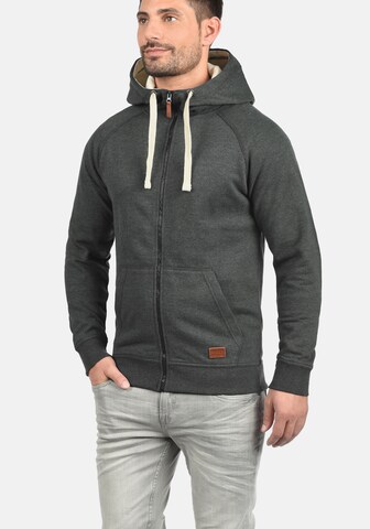 BLEND Zip-Up Hoodie 'Speedy' in Grey: front