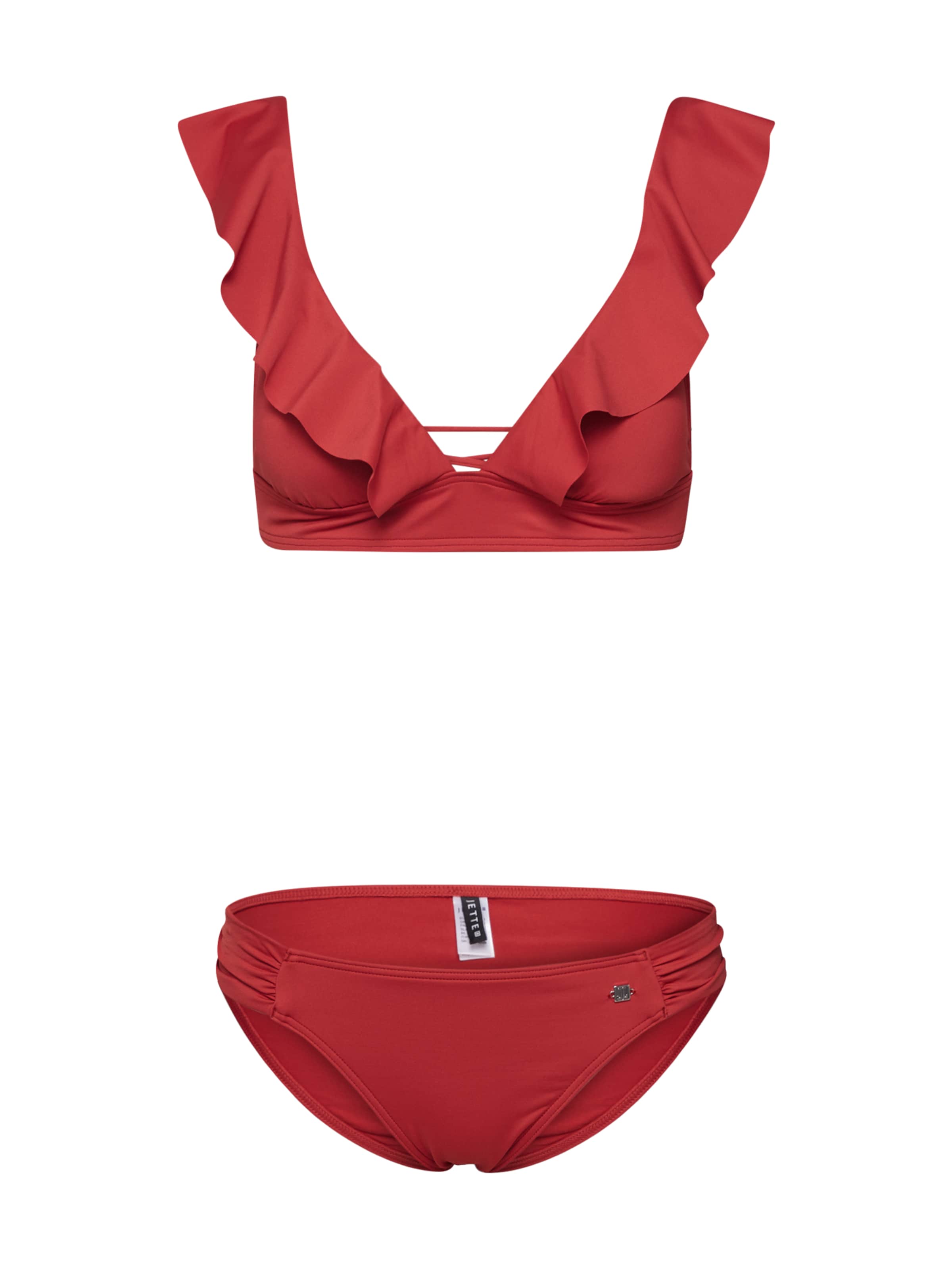JETTE Triangle Bikini in Red: front