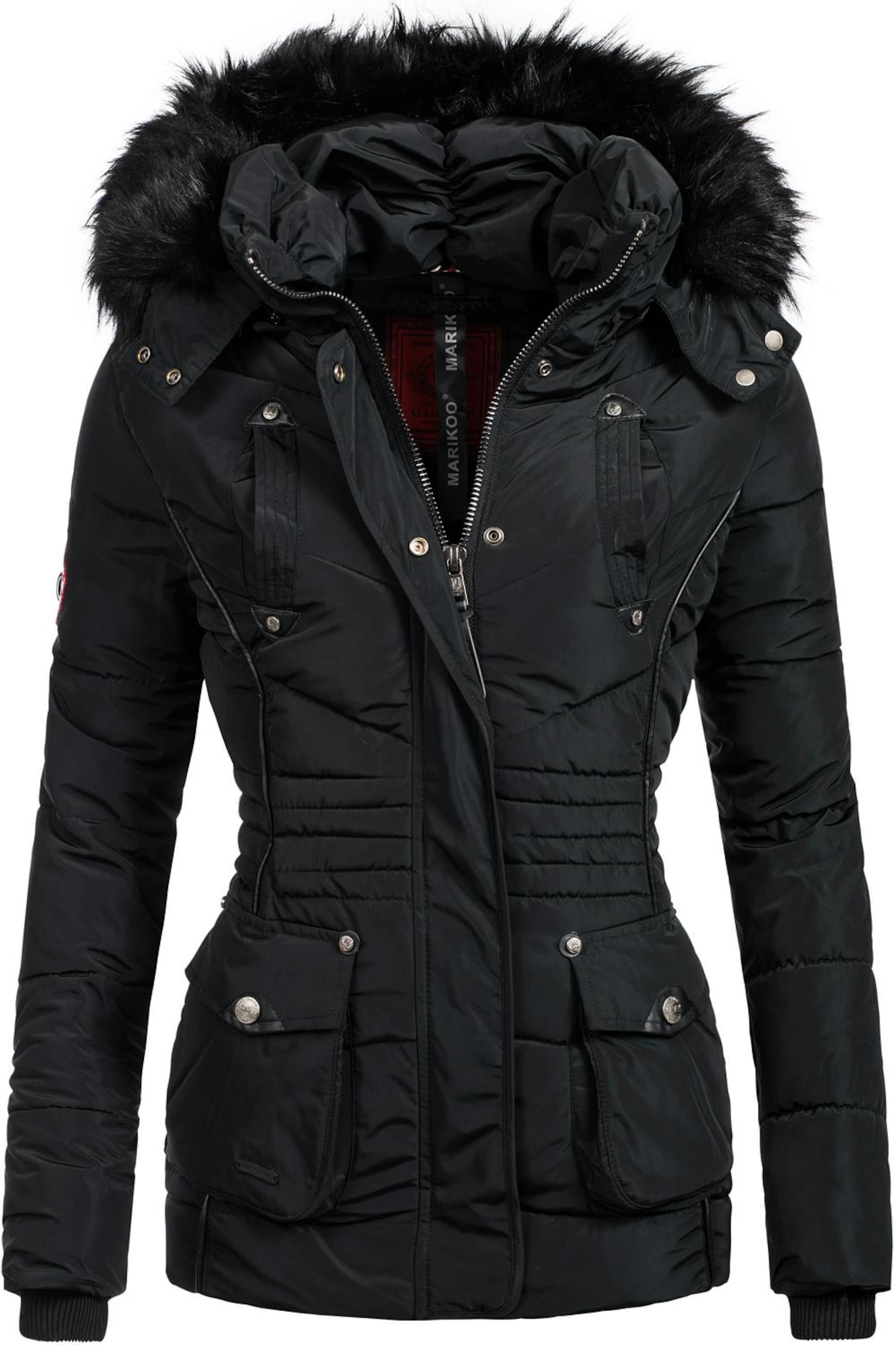 MARIKOO Winter jacket 'Vanilla' in Black: front
