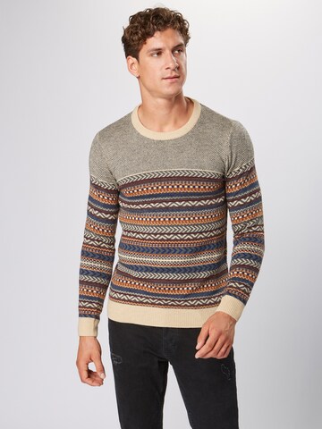 Lindbergh Pullover 'Jacquard knit' in Grau