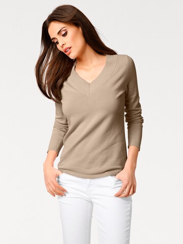 Pull-over 'Rick Cardona' heine en beige : devant