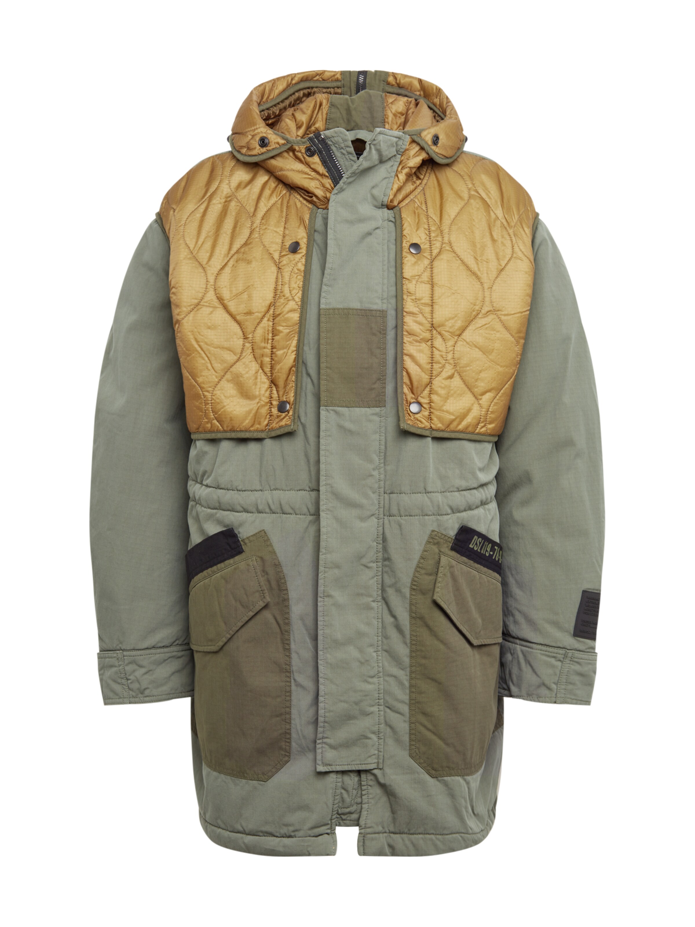 DIESEL - Tussenparka 'W-KOVIK JACKET' in de kleur Donkergroen