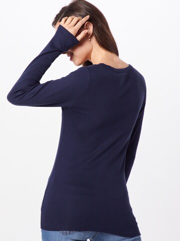 GAP Shirt 'LSMODCREW' in Blau: zadná strana