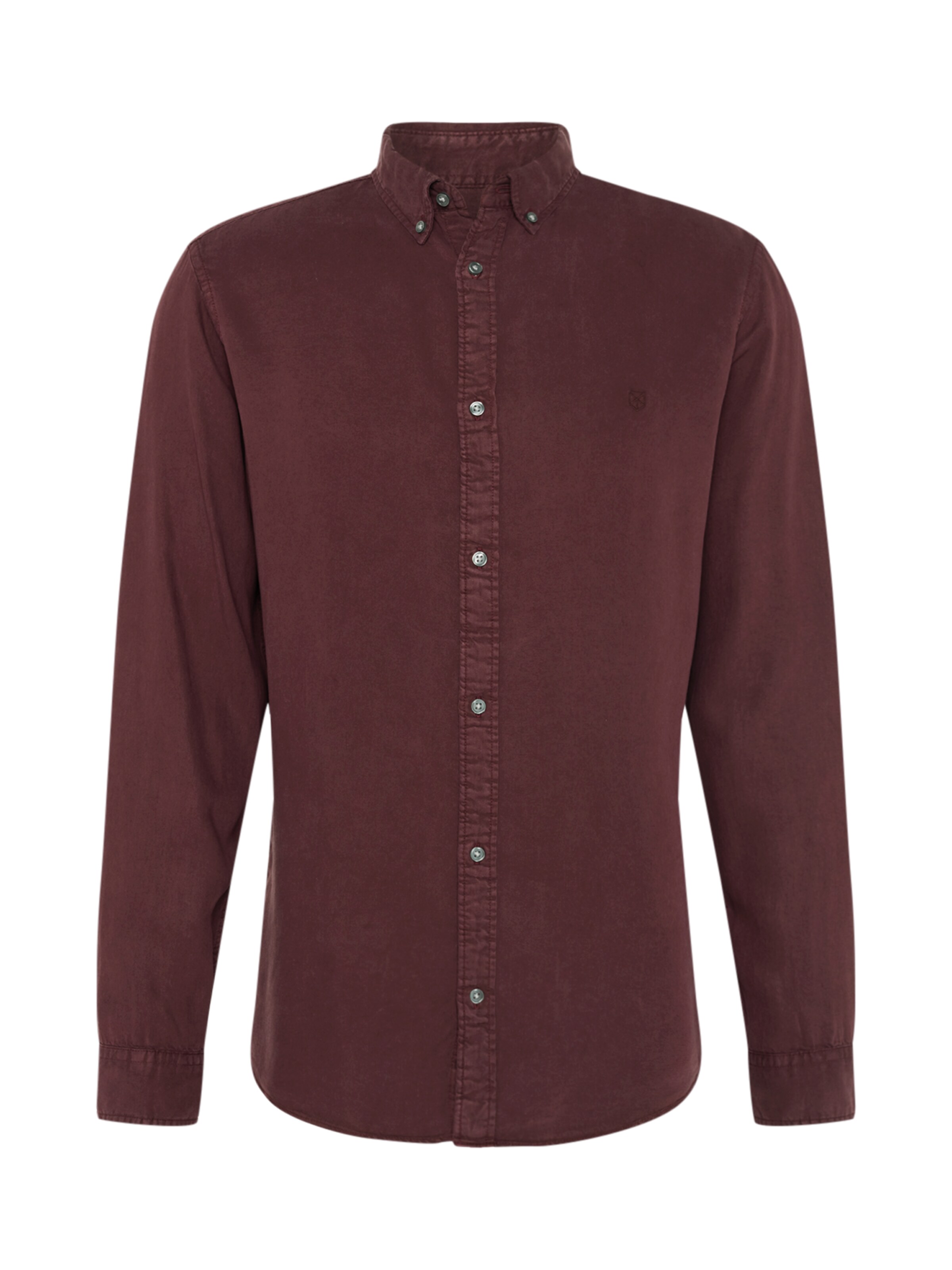 JACK & JONES - Overhemd 'PELLE OVERDYE' in de kleur Donkerrood