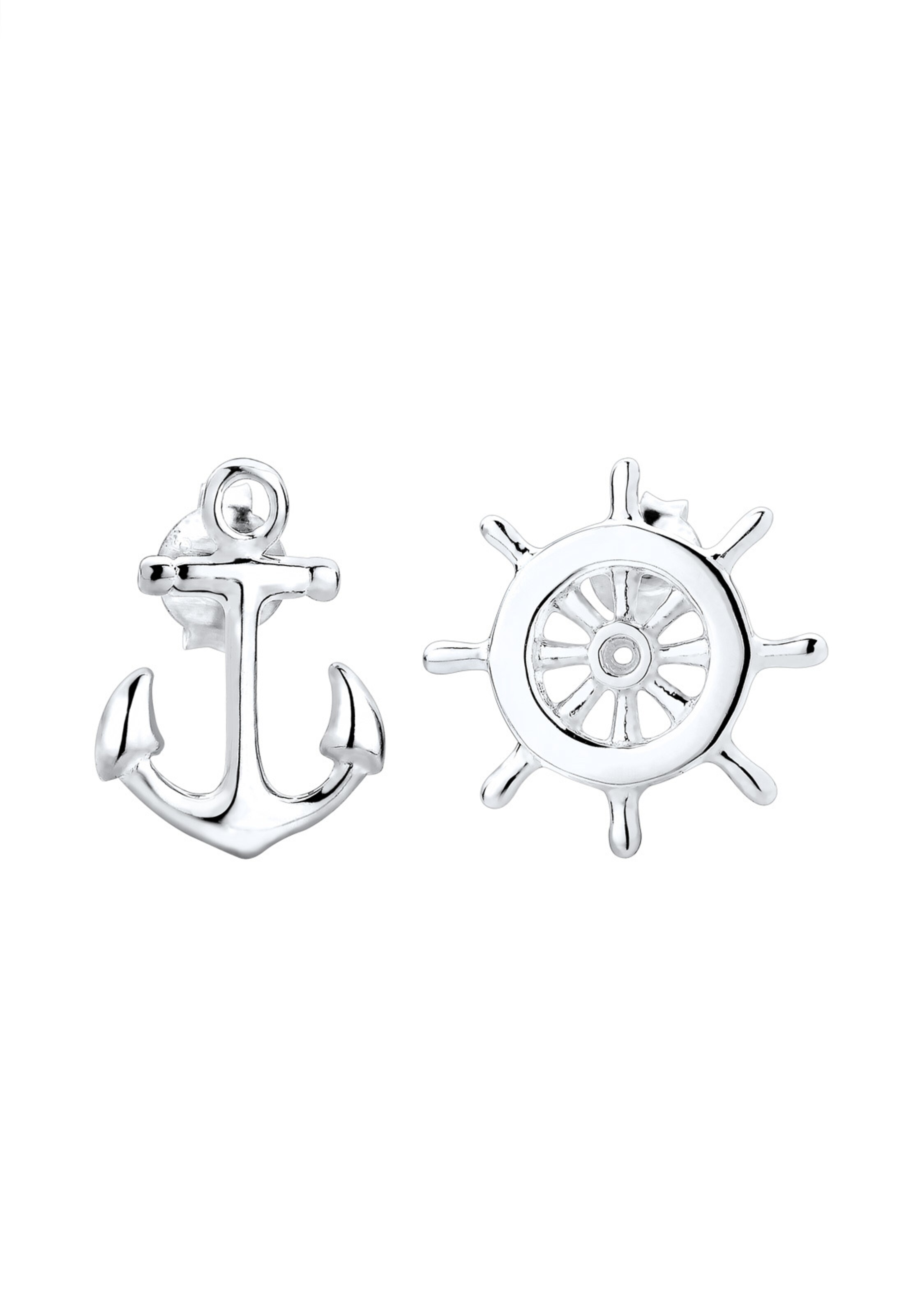 Boucles d'oreilles 'Anker & Steuerrad' ELLI en argent : devant
