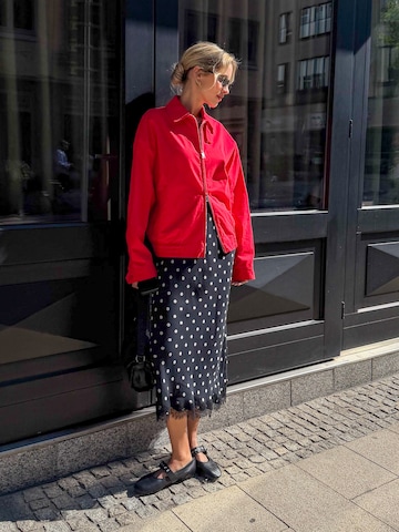 Blue Dot Dress Look