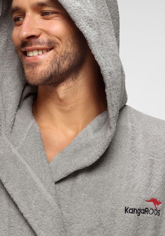 KangaROOS Long Bathrobe 'Cassidy' in Grey