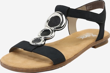 Rieker Strap Sandals in Blue: front