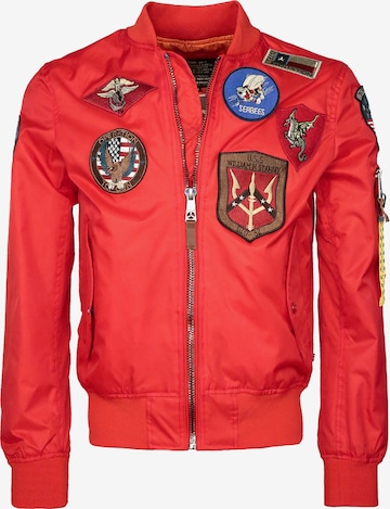 TOP GUN Between-Season Jacket ' Beast ' in Red: front