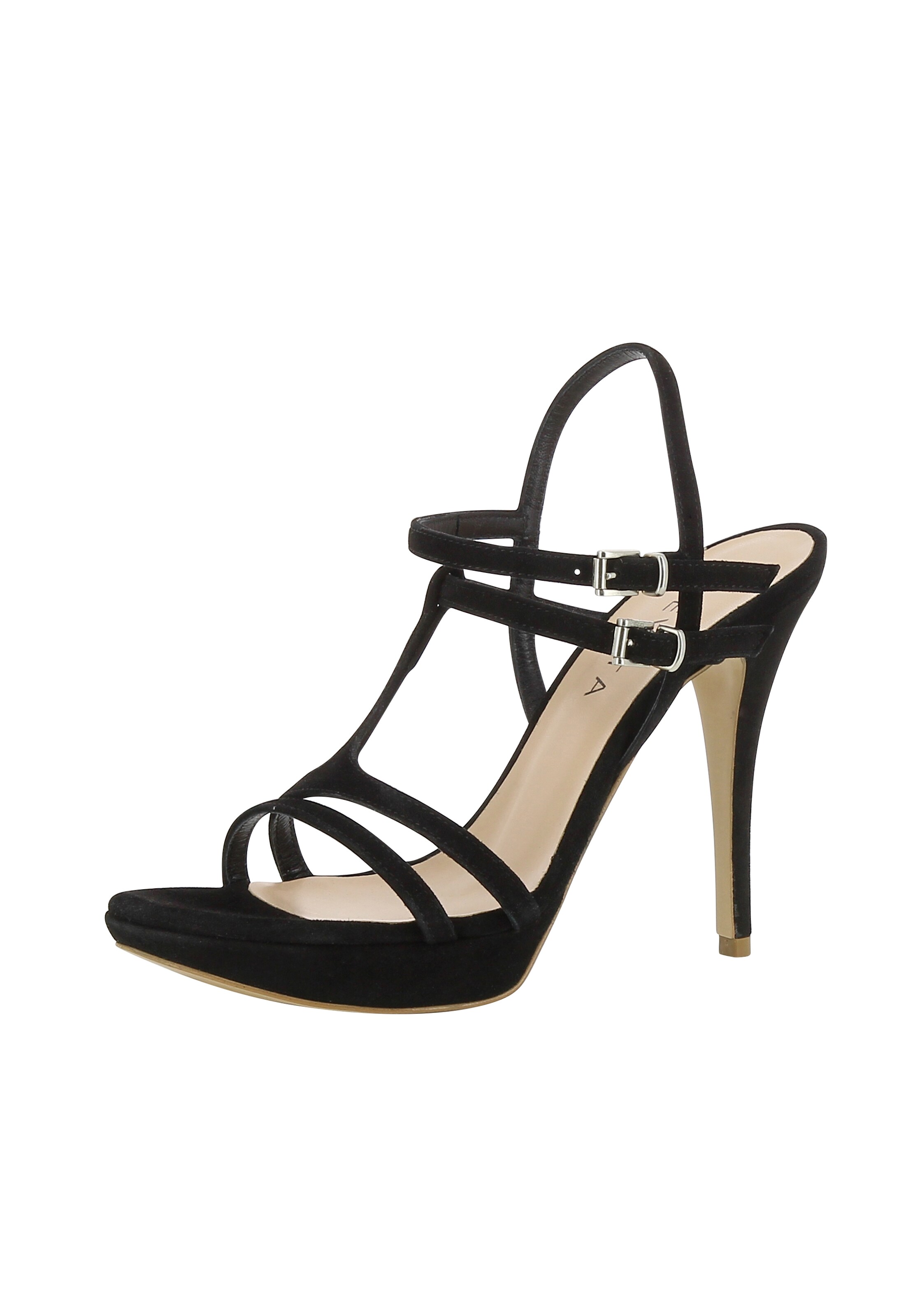 EVITA Sandalen met riem 'Valeria' in Zwart: voorkant