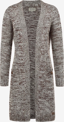 DESIRES Knit Cardigan in Brown: front