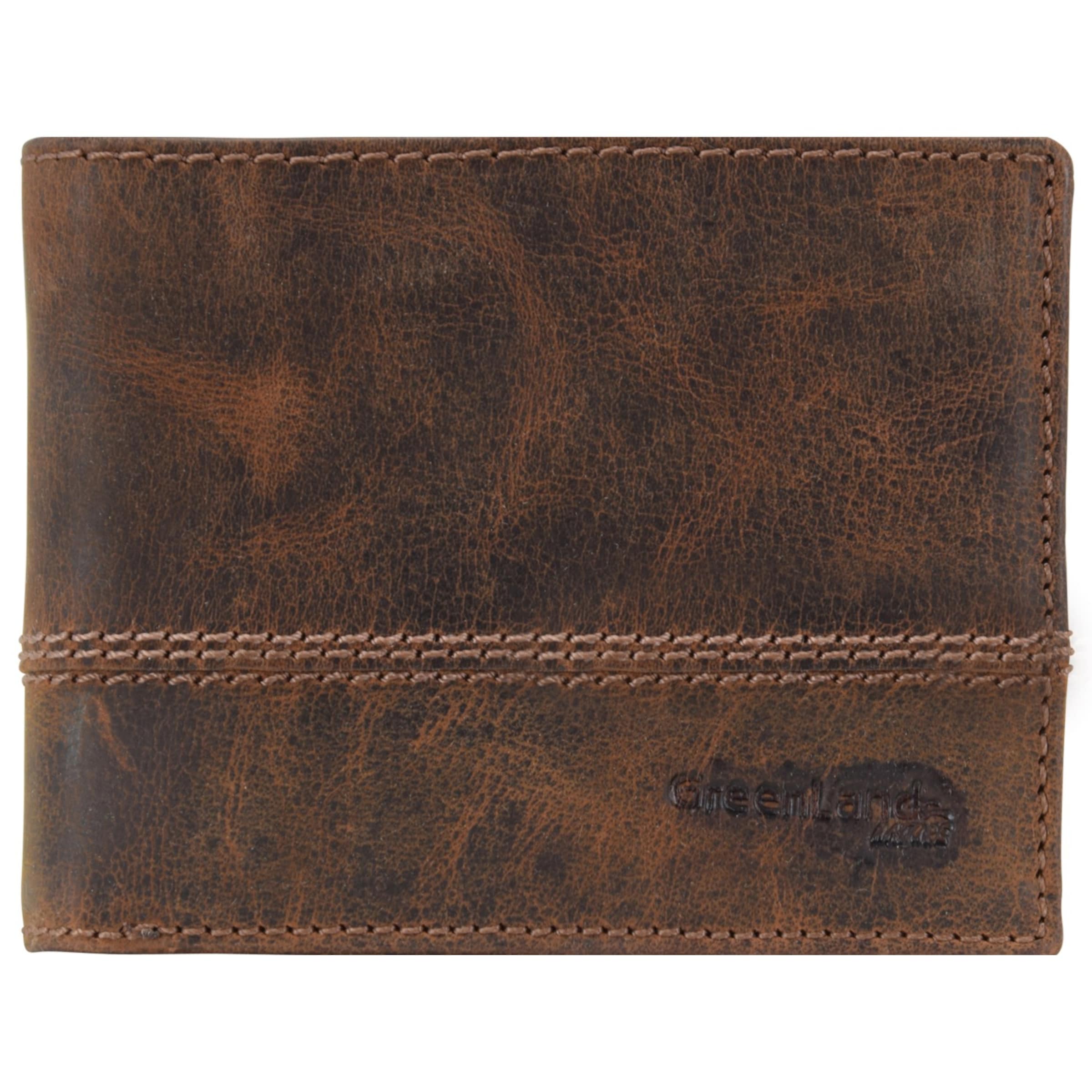 Portamonete di Greenland Nature in marrone: frontale