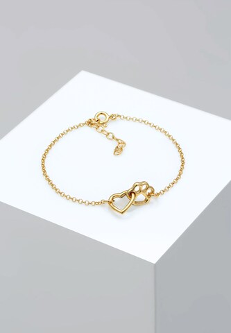 ELLI Armband Herz, Pfote in Gold