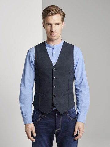 TOM TAILOR Gilet in Blauw: voorkant