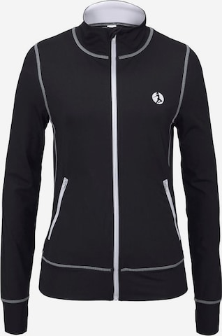 LASCANA ACTIVE Bluza rozpinana sportowa w kolorze czarny: przód