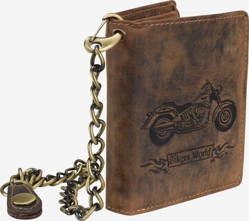 GREENBURRY Wallet 'Vintage Bike' in Brown: front