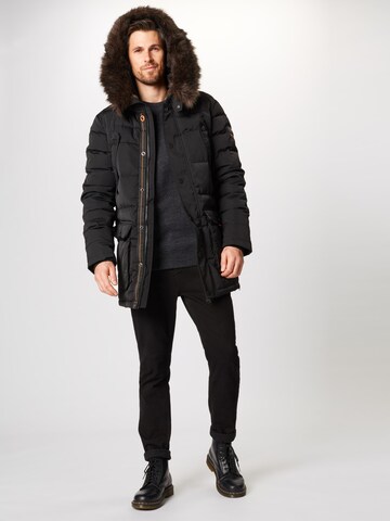 Superdry Parka 'Chinook' in Schwarz