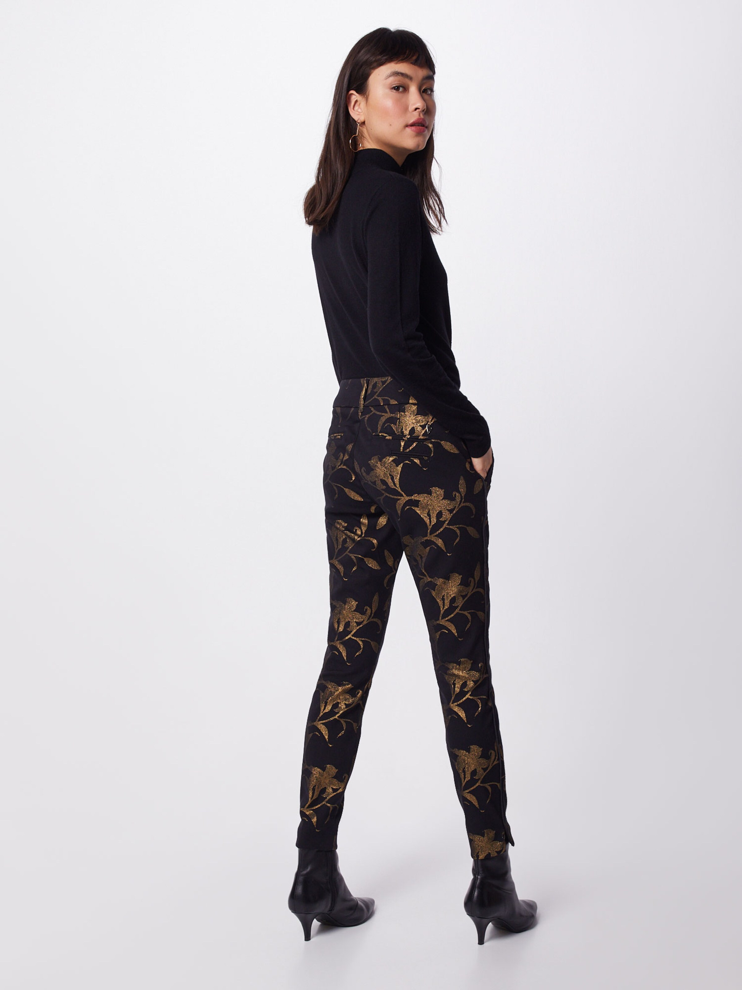 MOS MOSH Chino nohavice 'Tuxen Gold' - zlatá / zmiešané farby: Pohľad zozadu