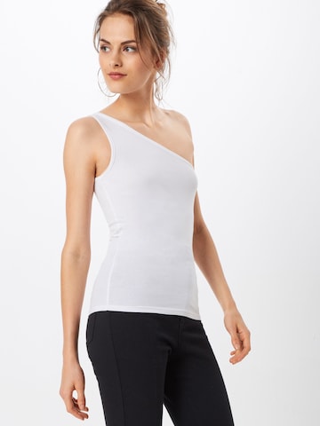 Urban Classics Top 'Ladies Asymmetric' - biela: predná strana