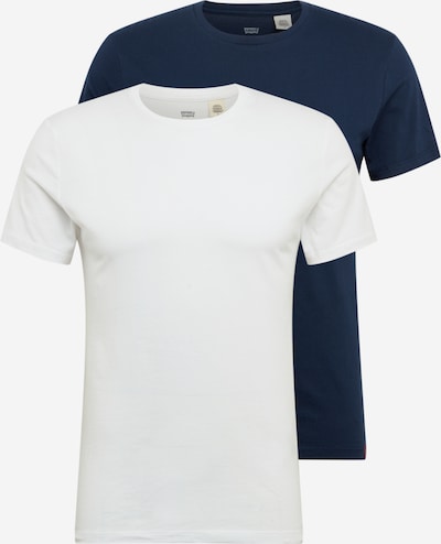 LEVI'S ® T-shirt 'Slim 2Pk Crewneck' i mörkblå / vit, Produktvy
