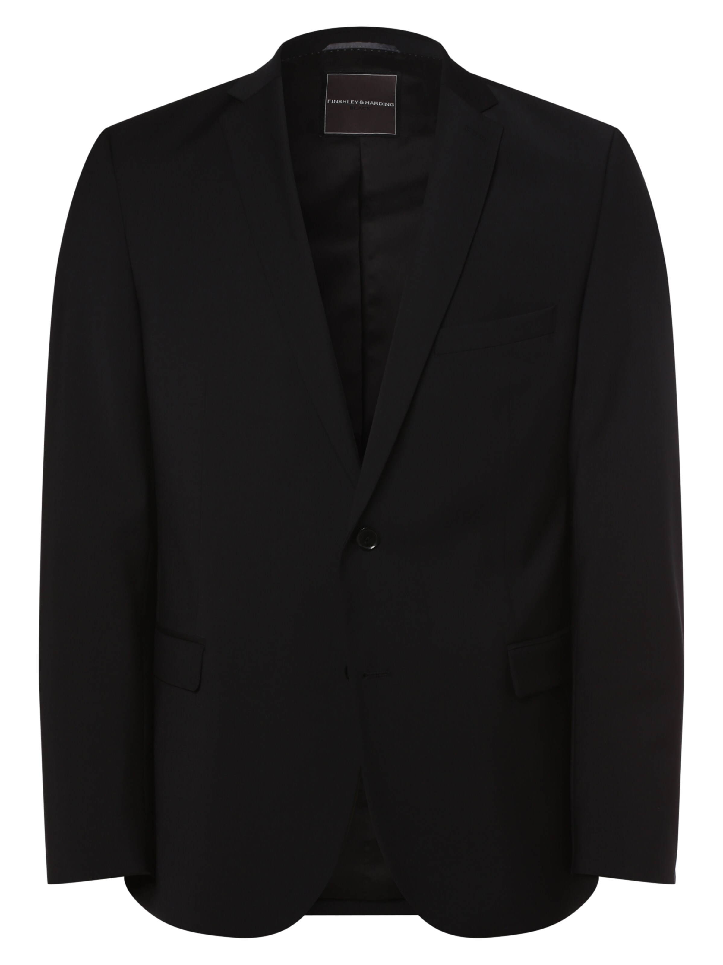 Finshley & Harding Regular Business-colbert 'Steven' in Zwart: voorkant