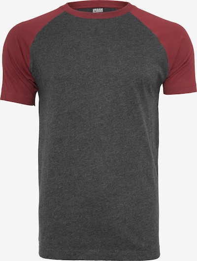 Urban Classics Camiseta en gris oscuro / borgoña, Vista del producto