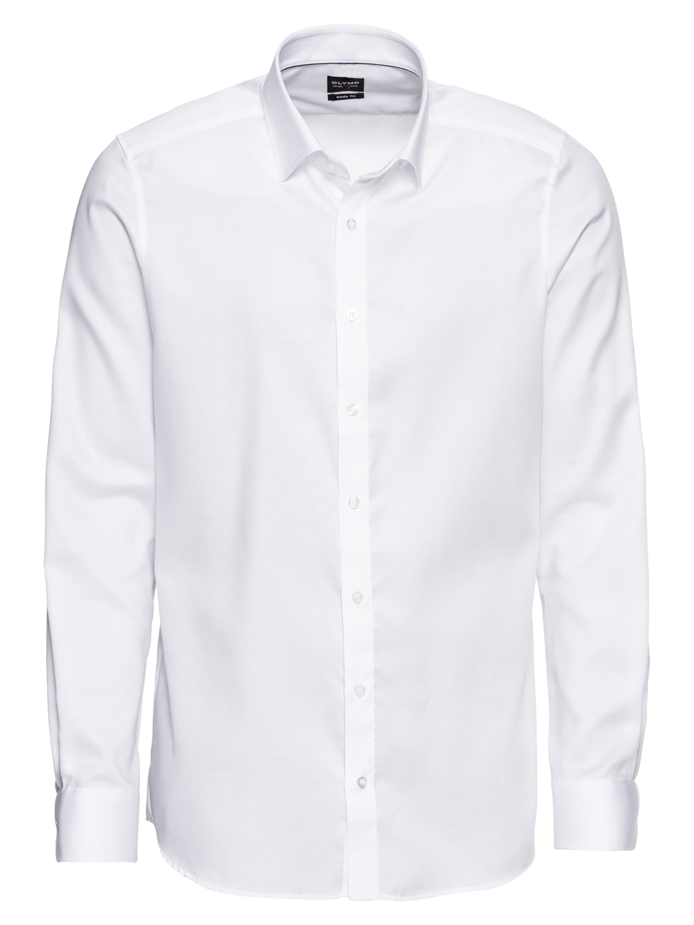 OLYMP - Ajuste estrecho Camisa de negocios &#x27;Level 5&#x27; en blanco: frente