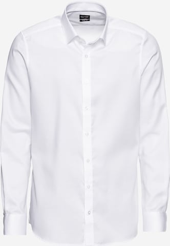 OLYMP Slim fit Business Shirt 'Level 5' in White: front