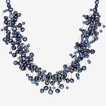 Valero Pearls Necklace in Blue: front