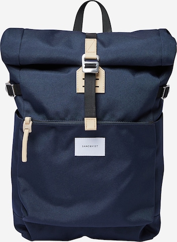 SANDQVIST Backpack 'ILON' in Blue: front
