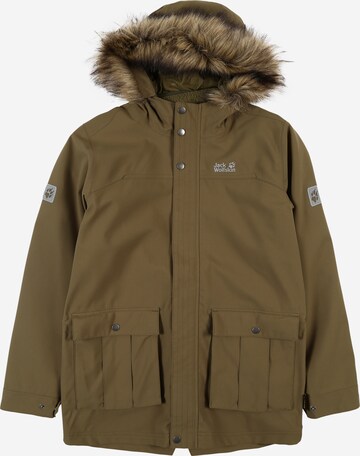 JACK WOLFSKIN Kurtka outdoor 'Elk Island' w kolorze zielony: przód