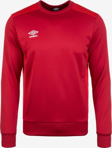 UMBRO Sportsweatshirt 'Poly' in Rood: voorkant