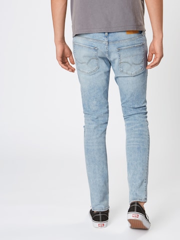 JACK & JONES Slimfit Jeansy 'LIAM ORIGINAL' w kolorze niebieski: tył