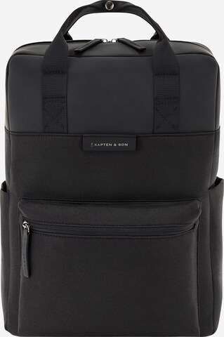 Kapten & Son - Mochila 'Bergen All Black' en negro: frente